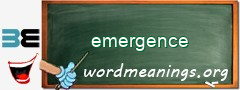 WordMeaning blackboard for emergence